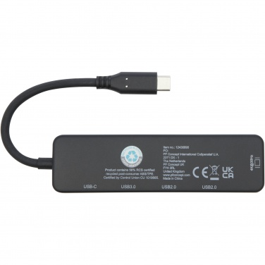 Logo trade mainoslahja ja liikelahja tuotekuva: Loop RCS -kierrätetystä muovista valmistettu multimediasovitin USB 2.0–3.0 HDMI -liitännällä