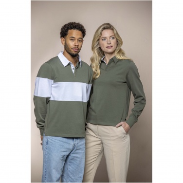 Logo trade liikelahjat mainoslahjat kuva: Clyde unisex organic rugby polo sweatshirt