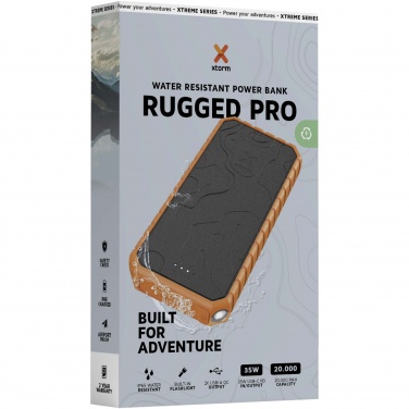 Logo trade mainoslahjat ja liikelahjat kuva: Xtorm XR202 Xtreme 20 000 mAh 35 W QC3.0 vedenpitävä ja kestävä varavirtalähde taskulampulla