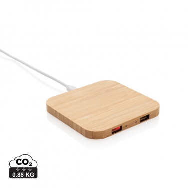 Logo trade liikelahjat mainoslahjat kuva: 5W bambulaturi USB:llä