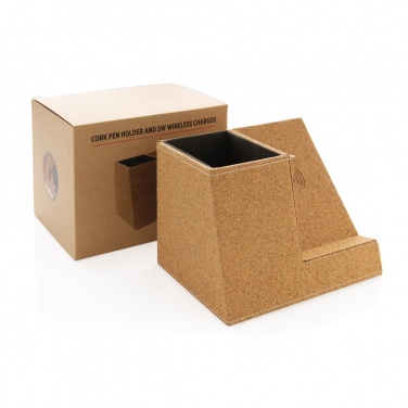 Logo trade liikelahjat mainoslahjat kuva: Kynäpidike ja 5W langaton laturi korkista