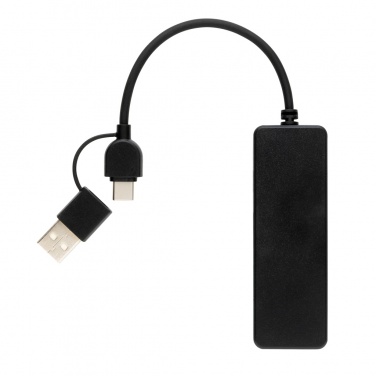 Logo trade liikelahja mainoslahja tuotekuva: RCS USB hub tuplaliitännällä kierrätetystä muovista