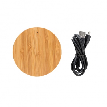 Logotrade liikelahjat kuva: Langaton, 5 W:n Bamboo X -laturi