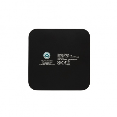 Logotrade mainoslahja tuotekuva: RCS 10W langaton laturi USB porteilla kierrätetystä muovista