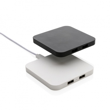 Logotrade mainoslahjat kuva: RCS 10W langaton laturi USB porteilla kierrätetystä muovista