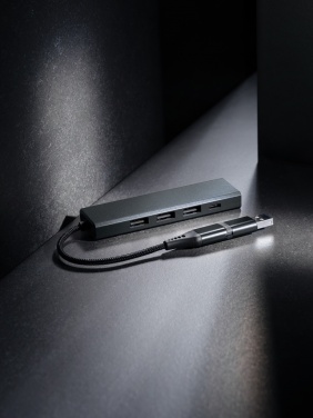 Logo trade liikelahja kuva: Terra RCS alumiininen USB-hub 3 portilla