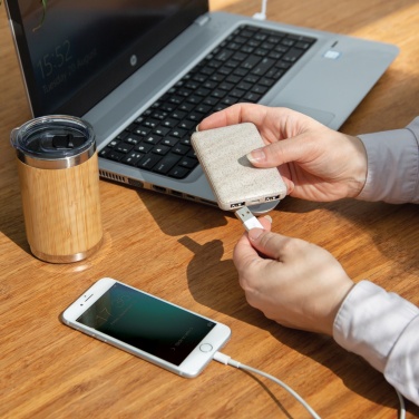 Logotrade mainoslahjat kuva: Taskuvaravirtalähde 5 000 mAh vehnän oljista