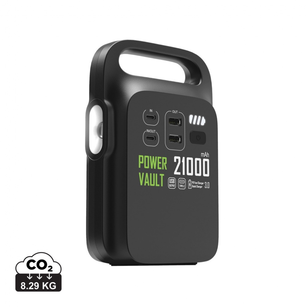 Logo trade liikelahja kuva: Power Vault 21000 kannettava virta-asema RCS muovista