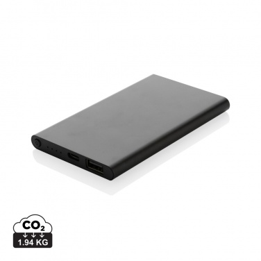 Logo trade mainoslahja ja liikelahja tuotekuva: 4000mAh virtapankki USB-C:llä RCS muovista/alumiinista