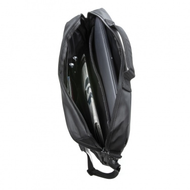 Logotrade liikelahja tuotekuva: Musta PVC-vapaa Fashion-laptoplaukku 15,6"
