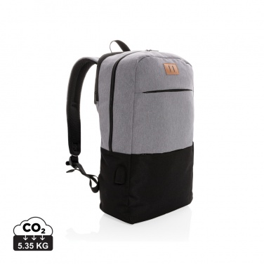 Logotrade liikelahja mainoslahja kuva: Moderni PVC-vapaa 15,6"" USB & RFID -laptopreppu