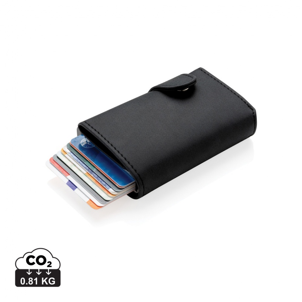 Logotrade mainoslahja tuotekuva: Alumiininen RFID-korttitasku ja PU-lompakko