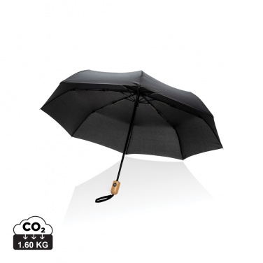 Logotrade mainoslahjat kuva: 21" Impact AWARE™ RPET 190T auto open/close bambusateenvarjo