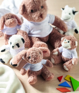 Logo trade mainoslahjat ja liikelahjat kuva: Pehmoeläin Pupu