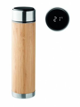 Logotrade liikelahja mainoslahja kuva: Bambu termospullo 480 ml PANAY