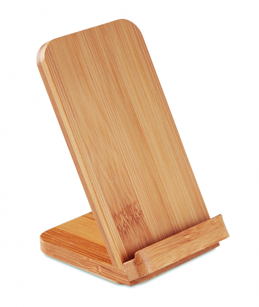 Logo trade liikelahja mainoslahja tuotekuva: Bambu langaton laturi 5W WIRESTAND