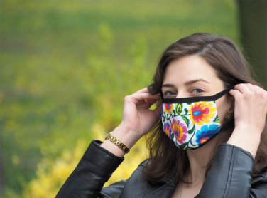 Logo trade mainostuote kuva: MARS PRO puuvillanaamari (koko M), jossa on tasku ja HEPA-suodatin. 1380165