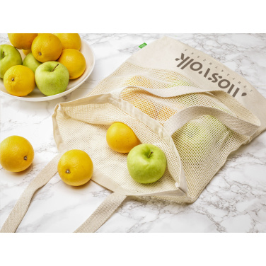 Logo trade liikelahja kuva: Natura Organic Mesh Shopper (180 g/m²) ostoskassi