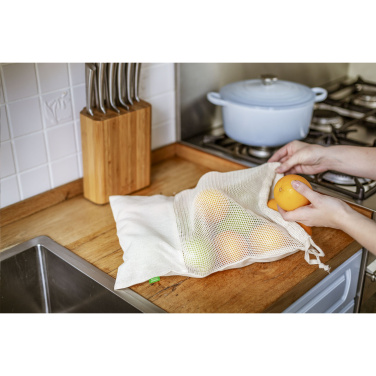 Logo trade mainostuotet tuotekuva: Natura Organic GOTS Mesh Bag (120 g/m²) hedelmäpussi