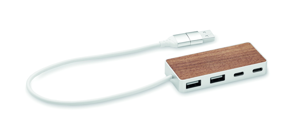 Logotrade liikelahjat kuva: USB-keskitin 4 porttia 27,5 cm