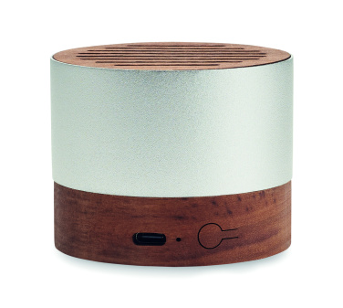 Logotrade liikelahja tuotekuva: Kierrätetystä alumiinista valmistettu kaiutin