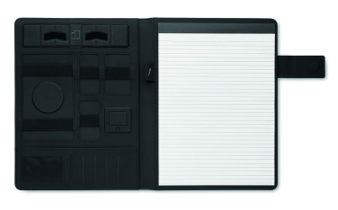 Logo trade mainostuote kuva: A4-kansio ja langaton laturi