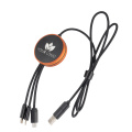 Iso kaapeli 4in1 valaistulla logolla - i5w, beige