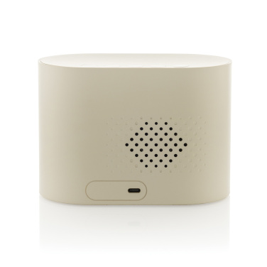 Logotrade liikelahja tuotekuva: LumaRise RCS -herätyskello, valkoinen kohina, kierrätysmuovi