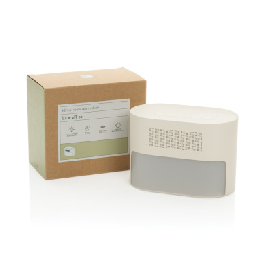 Logotrade liikelahjat kuva: LumaRise RCS -herätyskello, valkoinen kohina, kierrätysmuovi