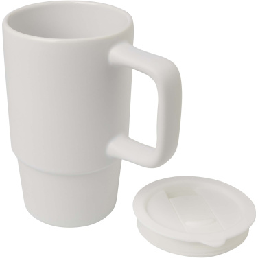 Logo trade mainoslahjat tuotekuva: Carter keramiikkamuki muovikannella, 450 ml