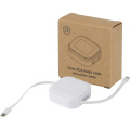 Gloas 5-in-1-kierrätysmuovinen, sisäänvedettävä datasynkronointi- ja 100 W:n pikalatauskaapeli älypuhelimen työkalusarjalla, Valkoinen