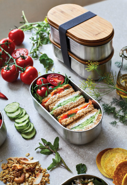 Logo trade liikelahjat mainoslahjat kuva: Black+Blum teräksestä valmistettu kaksiosainen eväsrasia