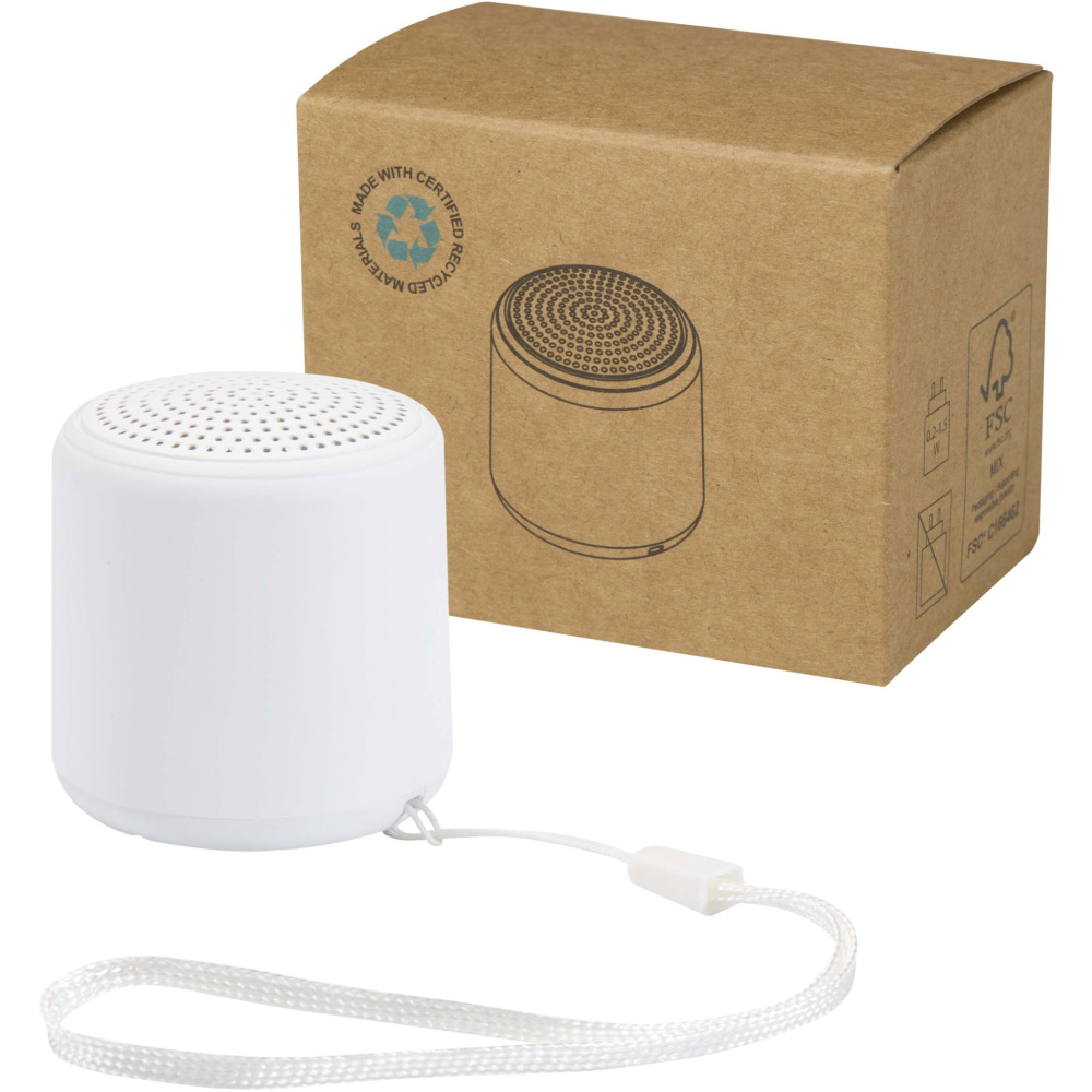 Logo trade mainoslahjat ja liikelahjat kuva: Velkis 3 W:n kierrätysmuovista valmistettu langaton Bluetooth®-kaiutin