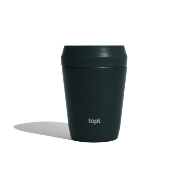 Logotrade dovana nuotrauka: Patentuotas „Topl“ perdirbto plieno „To Go“ stiklainis 360 dangtelis 235 ml
