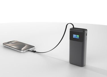 Logotrade firminės dovanos nuotrauka: „Quantum RCS“ itin greita PD45W 10 000 mAh išorinė baterija su ekranu