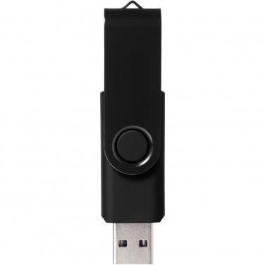 Logotrade biznesa dāvanas foto: Pagriežams metālisks 4 GB USB zibatmiņas disks