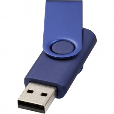 Logotrade logo dāvanas foto: Pagriežams metālisks 4 GB USB zibatmiņas disks