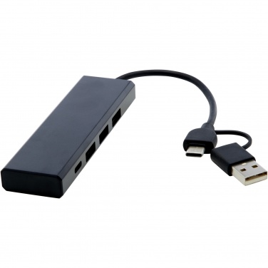 Logotrade ziemassvētku dāvanas foto: Rise RCS pārstrādāta alumīnija USB 2.0 centrmezgls