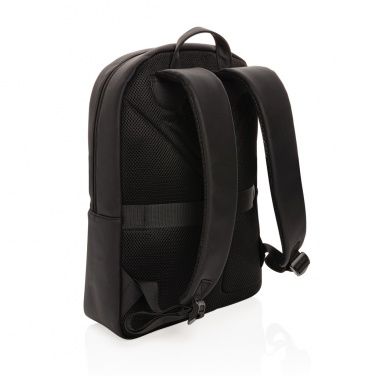Logotrade biznesa dāvanas foto: Swiss Peak luksusa PU klēpjdatora mugursoma bez PVC