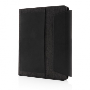 Logotrade logo dāvanas foto: Fiko bezvadu uzlādes A5 portfelis ar jaudas banku