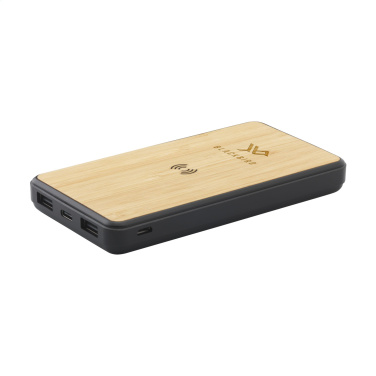 Logotrade biznesa dāvanas foto: Boru Bamboo RCS pārstrādāts ABS Powerbank bezvadu lādētājs