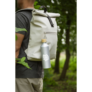 Logotrade logo dāvanas foto: AluBamboo GRS Recycled Alu 750 ml ūdens pudele