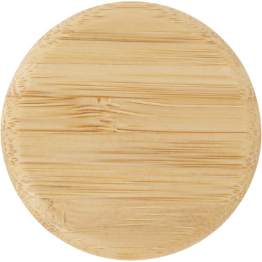 Logotrade ziemassvētku dāvanas foto: Porto 500 ml stikla ūdens pudele ar silikona rokturi un bambusa vāku