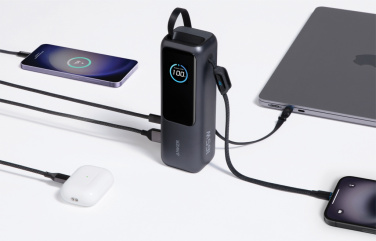 Logotrade korporatīvās dāvanas foto: Anker Power Bank 25.000 mAh 165W, iebūvēts izvelkams kabelis