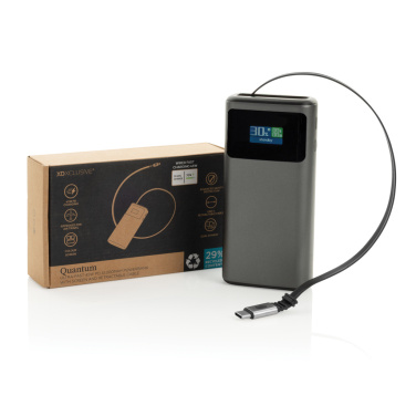 Logotrade korporatīvās dāvanas foto: Quantum RCS īpaši ātra PD45W 10.000mAh pārnēsājamā baterija ar ekrānu
