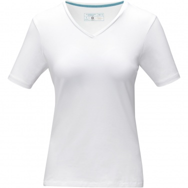 Логотрейд pекламные cувениры картинка: Kawartha short sleeve women's organic V-neck t-shirt