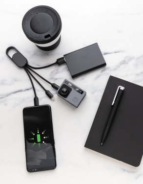 Лого трейд pекламные подарки фото: Кабель 4-в-1 с карабином