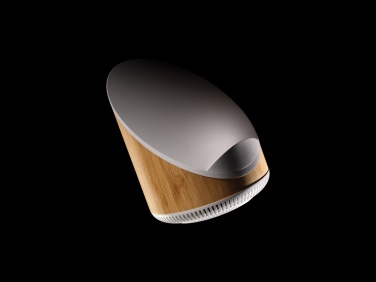 Логотрейд pекламные подарки картинка: Акустическая система Ovate Bamboo мощностью 5 Вт с беспроводным зарядным устройством мощностью 15 Вт