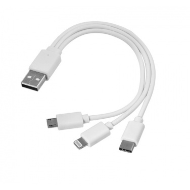 Лого трейд pекламные подарки фото: Кабель USB 3 в 1 тип c + micro USB + lightning