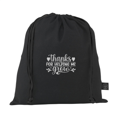 Логотрейд бизнес-подарки картинка: Подарочный мешочек GRS Recycled Cotton (150 г/м²) M